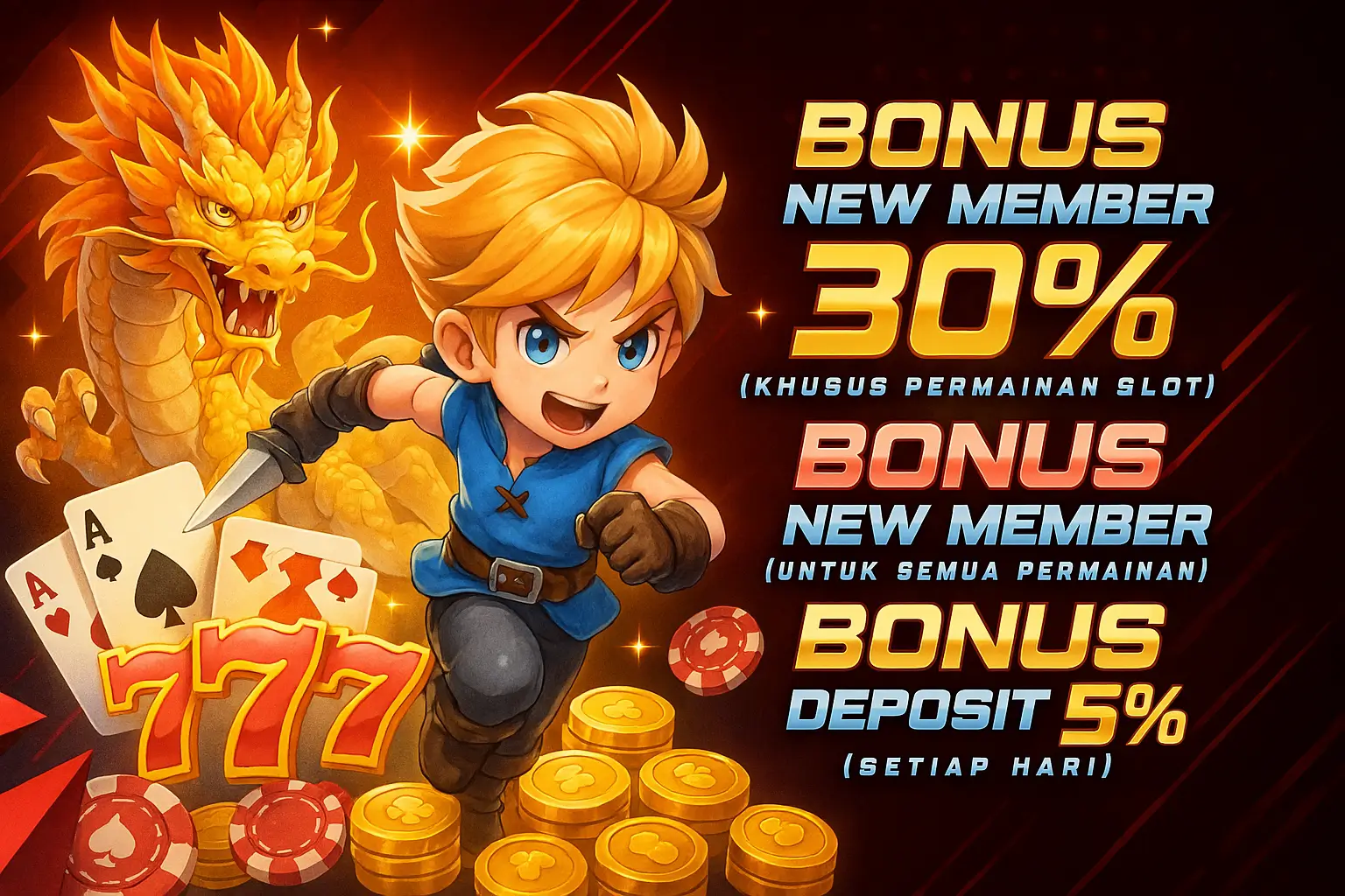 Bonus cashback dan rollingan setiap minggu